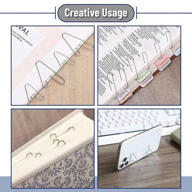 Alt view image 2 of 6 - Mr. Pen Silver Paper Clips, 450 pcs, 1", 1-1/4", 2"