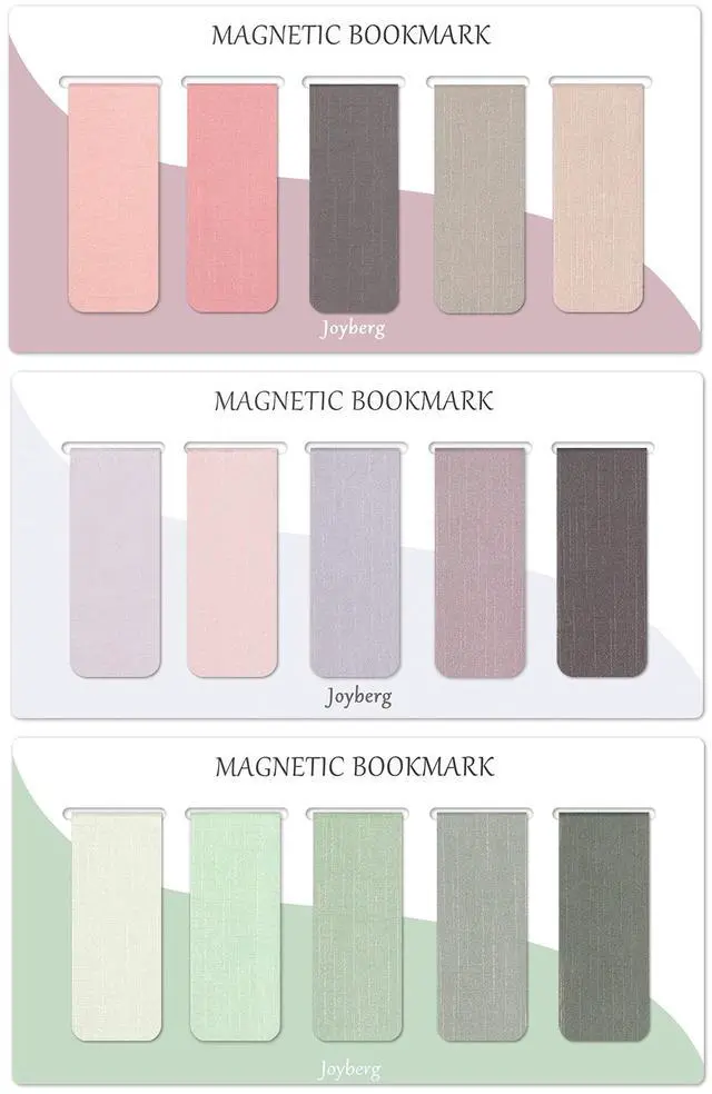 Main image of 15 Pieces Magnetic Bookmarks for Women, Men, Book Lovers, Students, Teachers - Misty, Ocean, Emerald