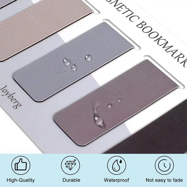 Alt view image 5 of 7 - 15 Pieces Magnetic Bookmarks for Women, Men, Book Lovers, Students, Teachers - Misty, Ocean, Emerald