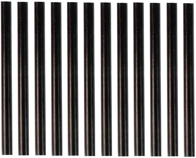 Main image of HUIHUIBAO 12PCS Colored Hot Glue Sticks, 7x100mm Mini Hot Melt Adhesive Glue Sticks for DIY Art Craft, Black