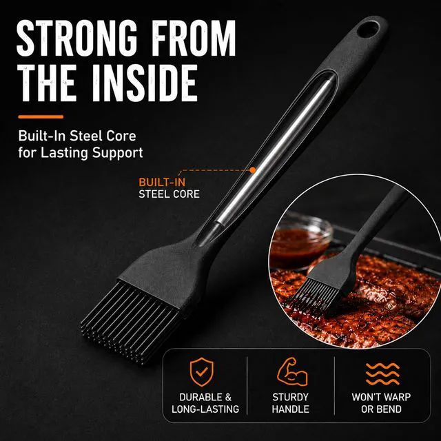Alt view image 7 of 7 - Silicone Basting Pastry Brush for Baking, BBQ, Spreading Oil & Butter