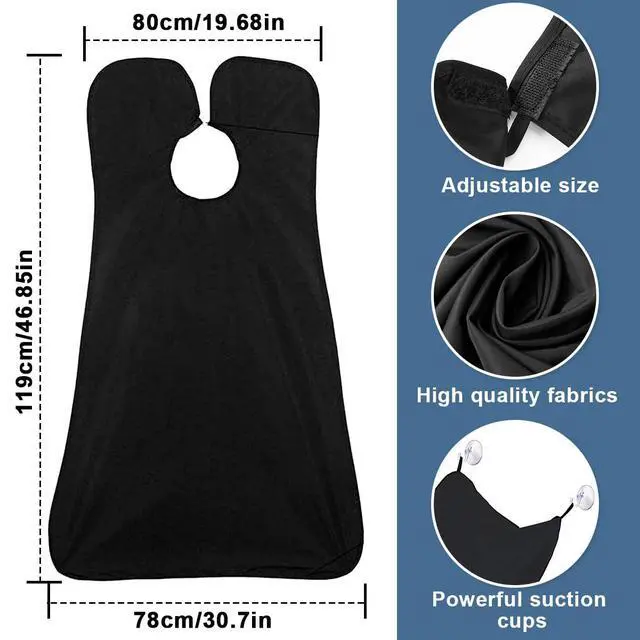 Alt view image 4 of 6 - Beard Bib Non-Stick Beard Cape Grooming Cloth for Men Shaving and Trimming