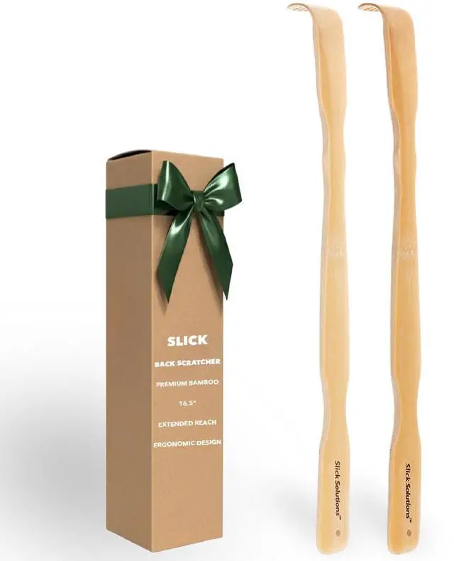 Main image of Slick Bamboo Back Scratcher, 16.5in, 2-Pack, Long Handle