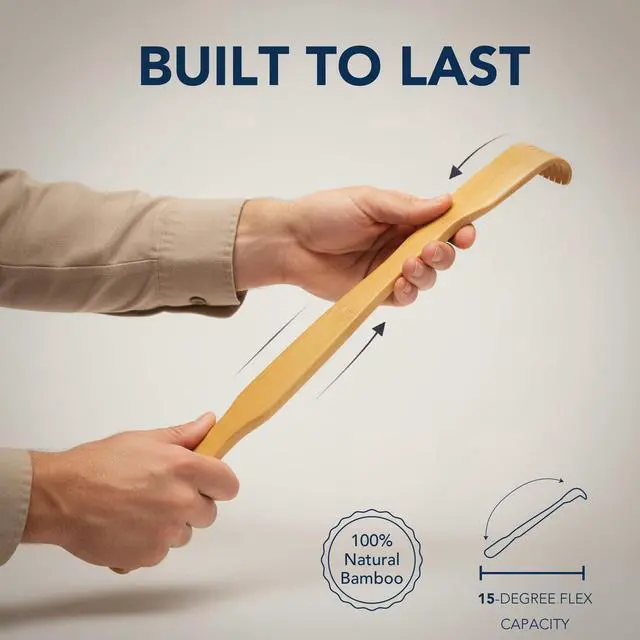 Alt view image 6 of 7 - Slick Bamboo Back Scratcher, 16.5in, 2-Pack, Long Handle