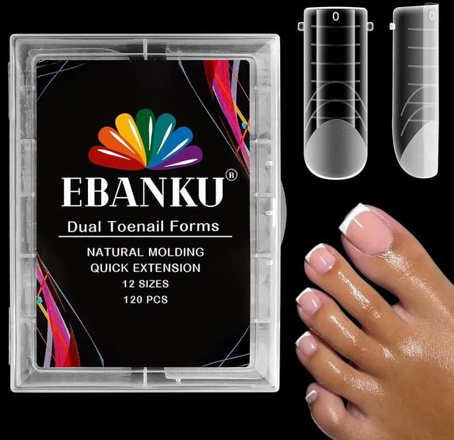 Main image of EBANKU Poly Gel Toenail Kit with Dual Nail Forms Reusable