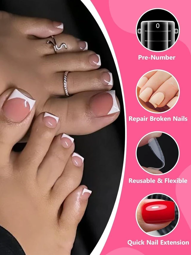 Alt view image 4 of 6 - EBANKU Poly Gel Toenail Kit with Dual Nail Forms Reusable