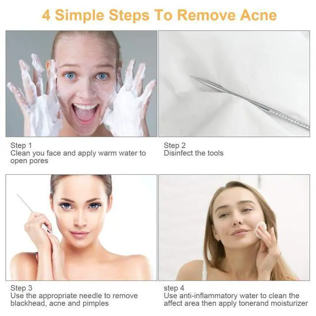Alt view image 2 of 7 - 9PCS Blackhead Remover and Pimple Extractor Tool Kit
