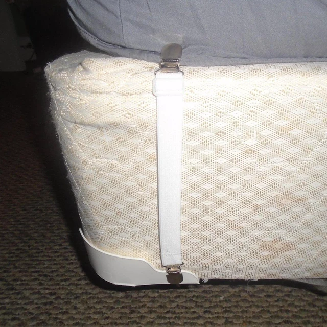 Alt view image 5 of 6 - 4 Pcs Adjustable Elastic Bed Sheet Clips Straps, Mattress Grippers Holder