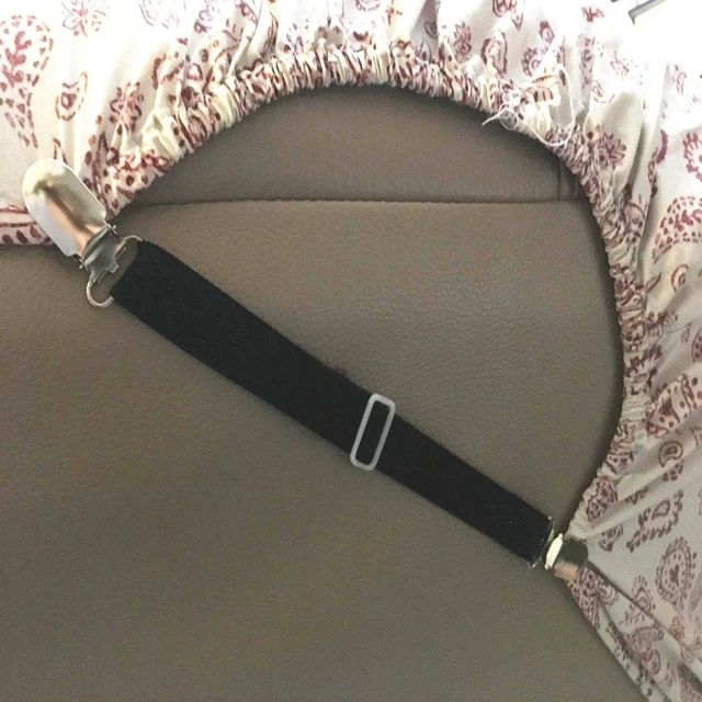 Alt view image 3 of 6 - 4 Pcs Adjustable Elastic Bed Sheet Clips Straps, Mattress Grippers Holder