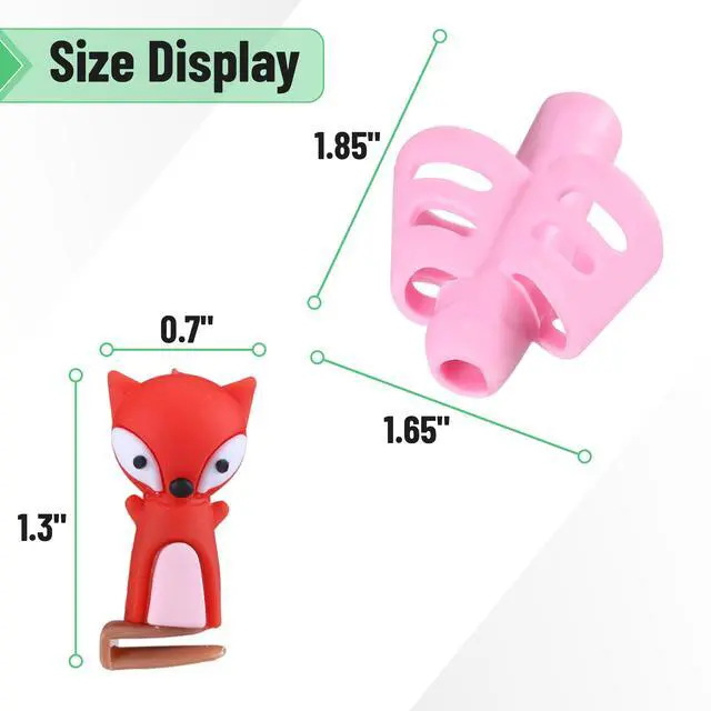 Alt view image 5 of 7 - Mr. Pen Pencil Grips for Kids Handwriting, 4 Pack with 4 Clips, Colorful