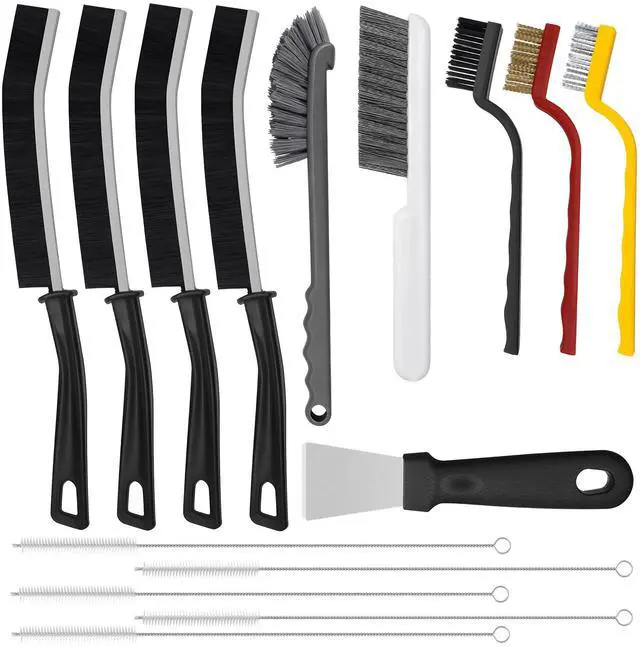 Main image of 15pcs Hard Bristle Crevice Cleaning Brush, Grout Cleaner Brush for Kitchen Bathroom Sink and Dead Corners