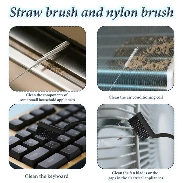 Alt view image 3 of 7 - 15pcs Hard Bristle Crevice Cleaning Brush, Grout Cleaner Brush for Kitchen Bathroom Sink and Dead Corners