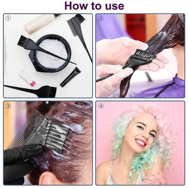 Alt view image 3 of 6 - Hair Dye Color Brush and Bowl Set, Black