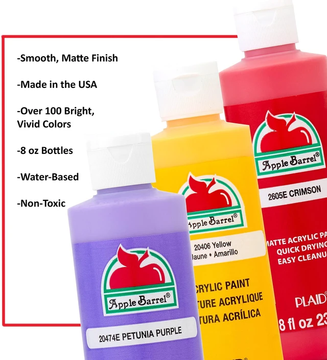 Alt view image 6 of 7 - Apple Barrel 20403 White Acrylic Paint, 8 oz