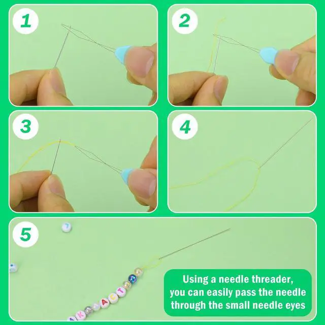 Alt view image 3 of 6 - UOOU 150 Pcs Beading Needles Size 10-0.45mm for Jewelry Making