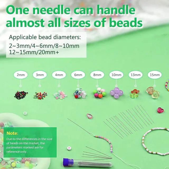 Alt view image 2 of 6 - UOOU 150 Pcs Beading Needles Size 10-0.45mm for Jewelry Making
