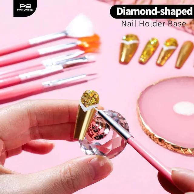 Alt view image 5 of 6 - FANDAMEI Nail Art Kit with Nail Stand, Nail Holder, Nail Brushes, Nail Dotting Tool, and Nail Palette