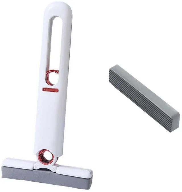 Main image of ANISKEBBR Compact Handheld Wet/Dry Multi-Purpose Mini Sponge Cleaning Mop, 2 Sponge Heads