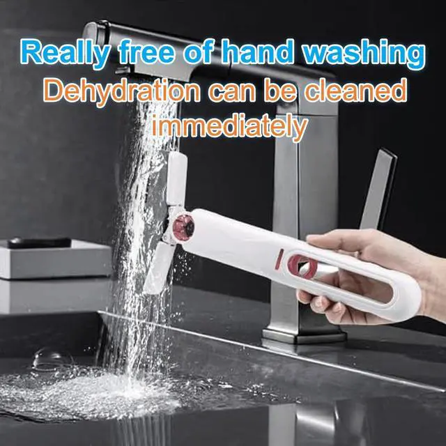 Alt view image 2 of 6 - ANISKEBBR Compact Handheld Wet/Dry Multi-Purpose Mini Sponge Cleaning Mop, 2 Sponge Heads