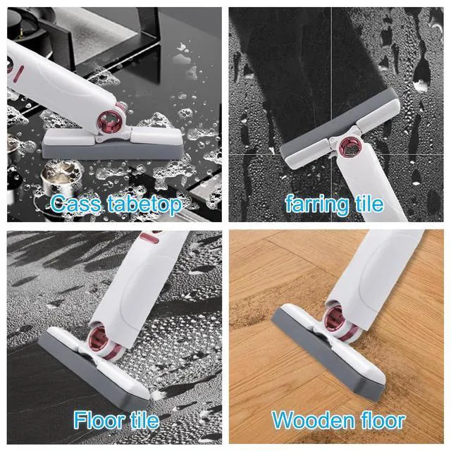Alt view image 4 of 6 - ANISKEBBR Compact Handheld Wet/Dry Multi-Purpose Mini Sponge Cleaning Mop, 2 Sponge Heads