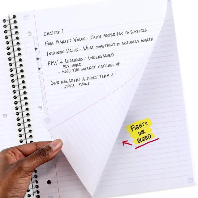 Alt view image 3 of 6 - Five Star 820233F Spiral Notebook with Study App, 1 Subject, College Ruled, 8.5"x11", 80 Sheets, Fights Ink Bleed, Water Resistant Covers, Organic Lines