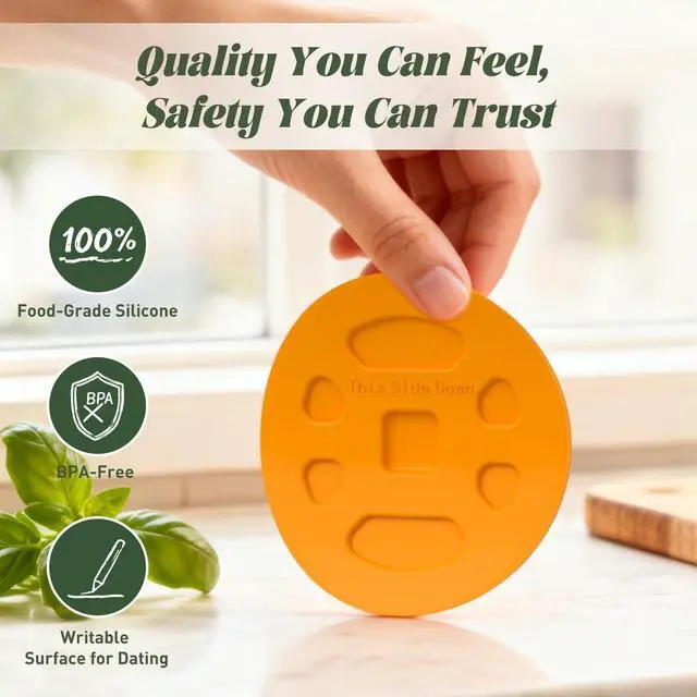 Alt view image 6 of 6 - 3-Pack Wide Mouth Fermentation Lids (86mm) for Ball & Kerr Mason Jars, Self-Burping Airlock Lids for Sauerkraut, Kimchi & Preserving Harvests