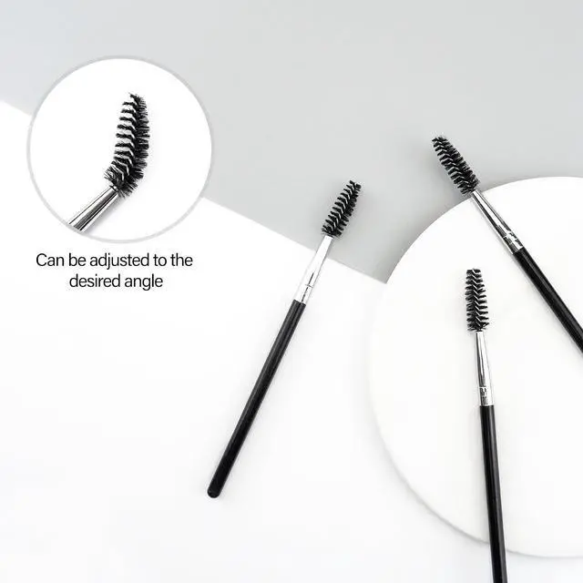 Alt view image 2 of 6 - Quacc 3 PCS Eyelash Spoolies Brushes, Black