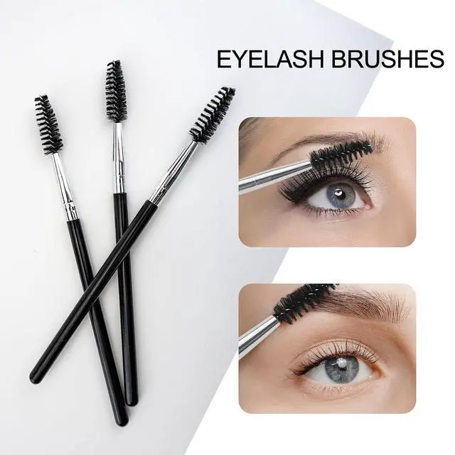Alt view image 5 of 6 - Quacc 3 PCS Eyelash Spoolies Brushes, Black