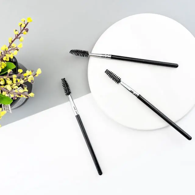Alt view image 6 of 6 - Quacc 3 PCS Eyelash Spoolies Brushes, Black