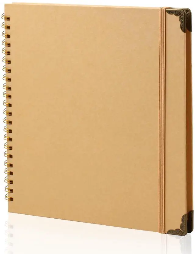 Main image of Joyberg 80-Page Scrapbook 8 x 8 Inches, Junk Journal Album for Memory Book, Wedding, Anniversary, Family, DIY Crafts (Brown)
