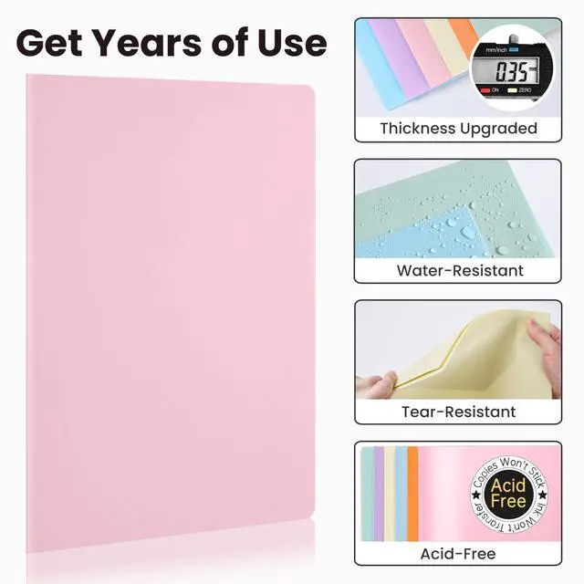 Alt view image 3 of 6 - Sooez 7Pack Plastic Pocket Folders with Extra Labels