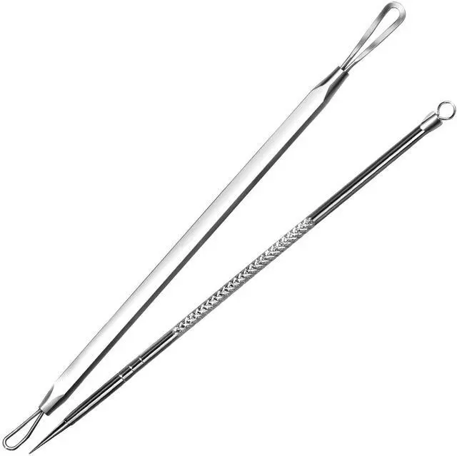 Main image of Teenitor 2-in-1 Surgical Grade Pimple Extractor Blackhead Comedone Removal Tool for Face Nose Silver
