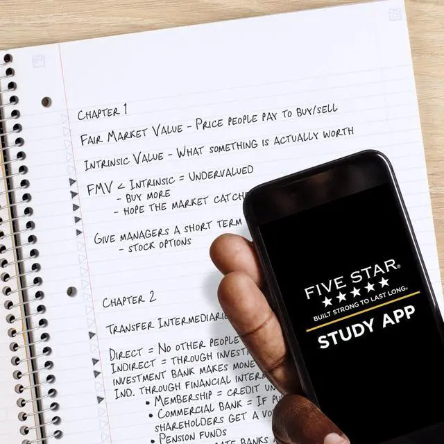 Alt view image 6 of 6 - Five Star Spiral Notebook with Study App, 1 Subject, College Ruled, 100 Sheets, 8.5 x 11 Inches, Black (72057)