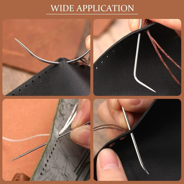Alt view image 2 of 6 - Veroave 20Pcs Curved Upholstery Sewing Needles