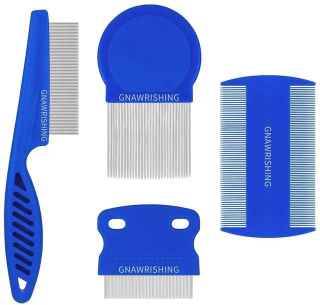 Main image of 4-Pack Stainless Steel Flea Comb for Dogs & Cats