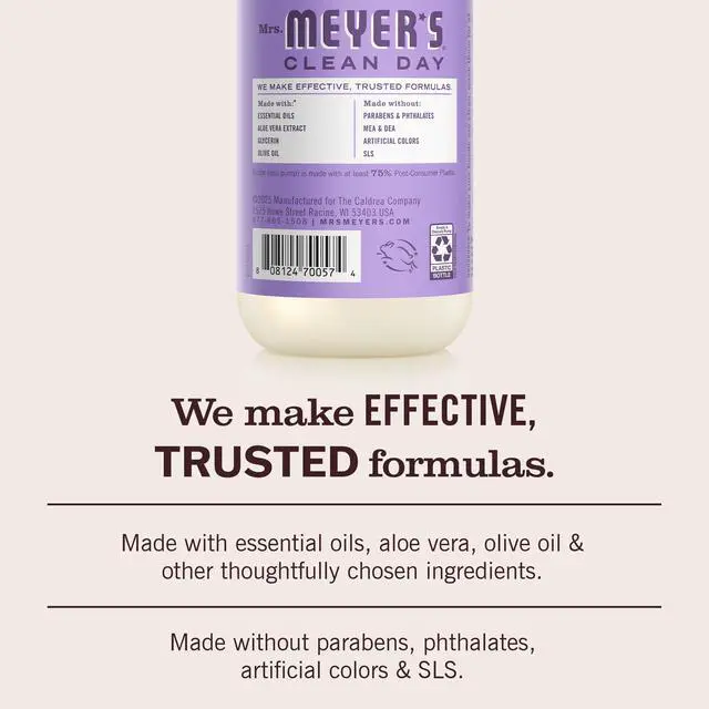 Alt view image 6 of 6 - Mrs. Meyer's Clean Day Hand Soap, Lilac Scent, 12.5 Fl Oz