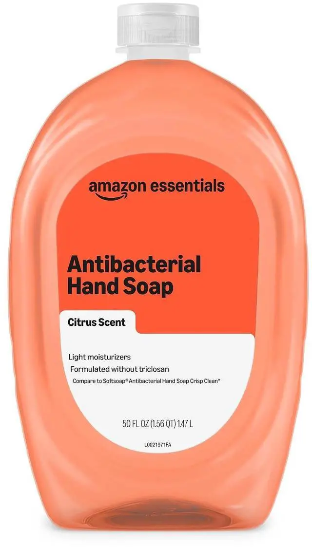 Main image of Amazon Basics Liquid Hand Soap Refill, Light Moisturizing, Triclosan-Free, Phthalate-Free, Paraben-Free, Citrus, 50 Fl Oz (Pack of 1)