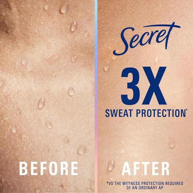 Alt view image 4 of 6 - Secret Clinical Strength 100HR Invisible Solid Antiperspirant & Deodorant for Women, 3X Stress Protection with Hyaluronic Acid, PH Balanced, Completely Clean Scent, 0.5 o