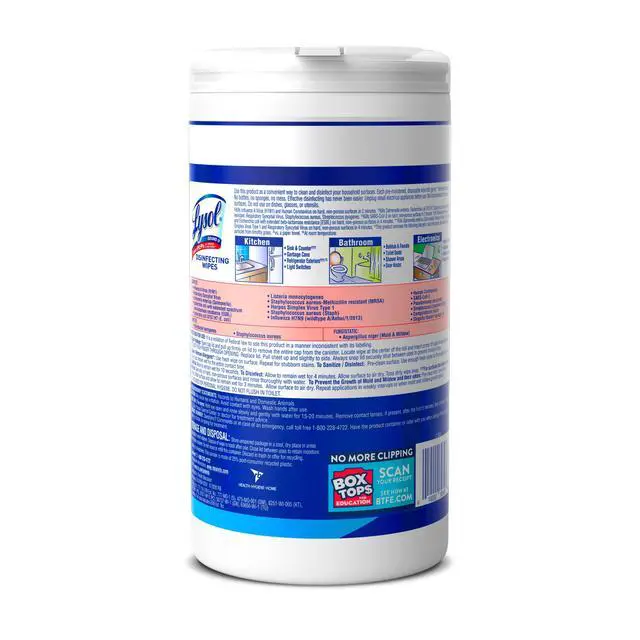 Alt view image 4 of 6 - Lysol Disinfecting Wipes 80 Count, Multi-Surface Cleaner, Crisp Linen