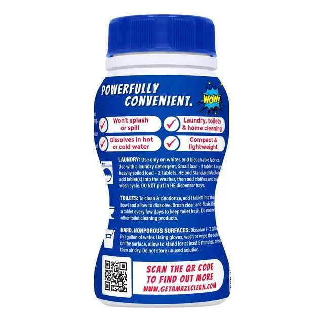 Alt view image 2 of 6 - AMAZE Ultra Concentrated Bleach Tablets, Original Scent, 32 Tablets