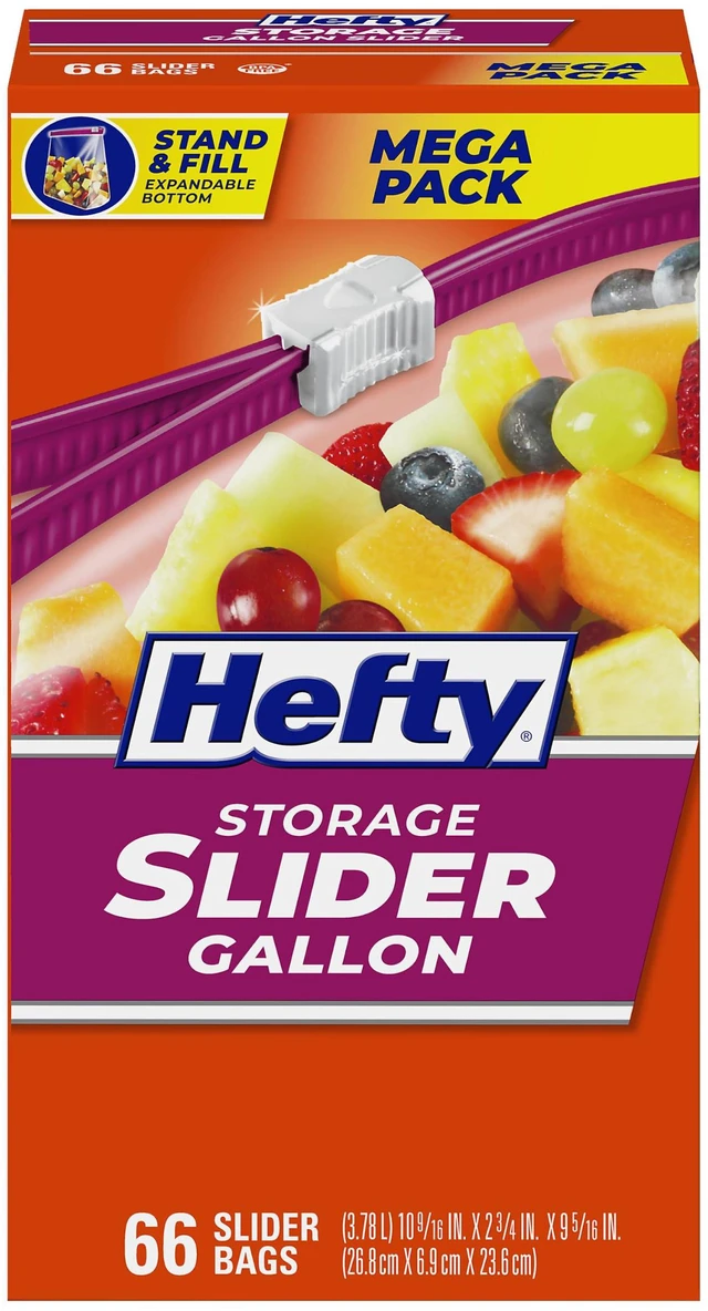 Main image of Hefty Slider Storage Bags Gallon Size 66 Count