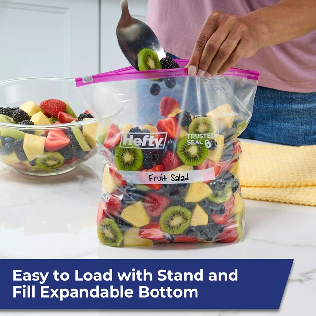 Alt view image 6 of 6 - Hefty Slider Storage Bags Gallon Size 66 Count