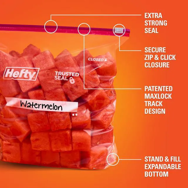 Alt view image 4 of 6 - Hefty Slider Storage Bags Gallon Size 66 Count