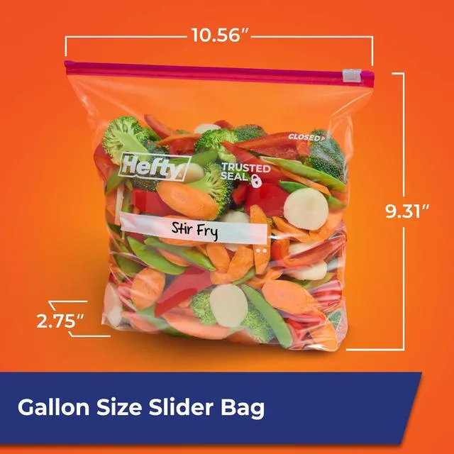 Alt view image 3 of 6 - Hefty Slider Storage Bags Gallon Size 66 Count