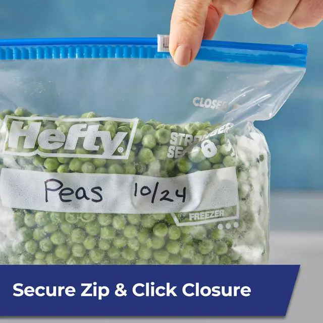 Alt view image 3 of 6 - Hefty Slider Freezer Bags, Quart Size, 74ct