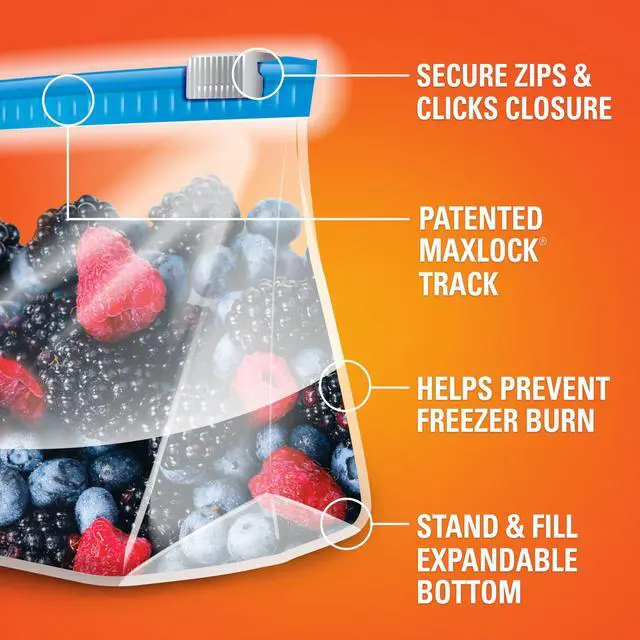 Alt view image 5 of 6 - Hefty Slider Freezer Bags, Quart Size, 74ct