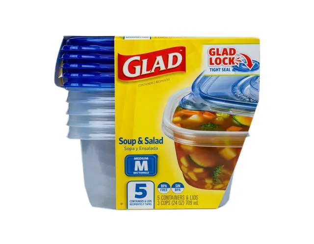 Alt view image 3 of 6 - GladWare Medium Rectangle Food Storage Containers, 24oz, 5 Count