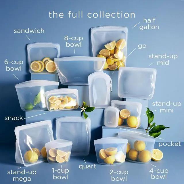 Alt view image 2 of 6 - Stasher Premium Reusable Silicone Food Storage Snack Bag, Clear, 12 oz