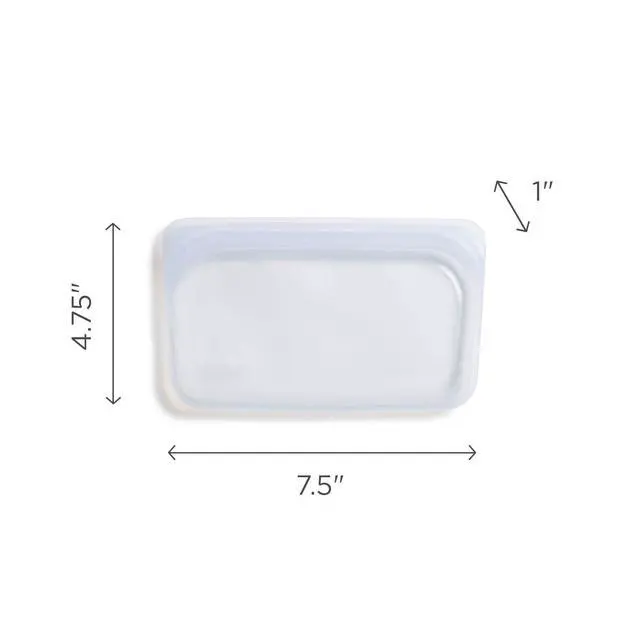 Alt view image 6 of 6 - Stasher Premium Reusable Silicone Food Storage Snack Bag, Clear, 12 oz
