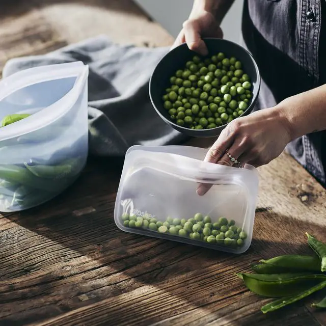 Alt view image 5 of 6 - Stasher Premium Reusable Silicone Food Storage Snack Bag, Clear, 12 oz
